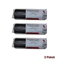 GNR Endüstriyel 2 Kat Siyah 400 gr 80x110 cm 10x3 Rulo Jumbo Çöp Poşeti