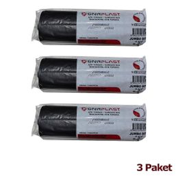 GNR Endüstriyel 2 Kat Siyah 400 gr 80x110 cm 10x3 Rulo Jumbo Çöp Poşeti