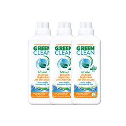 Green Clean 3x1000 ml Organik Portakal Yağlı Bitkisel Bulaşık Makinesi Jel Deterjanı
