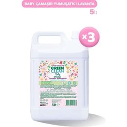 Green Clean 3x5 lt Baby Lavanta Yağlı Bitkisel Çamaşır Yumuşatıcı