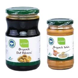 Grünn 300 gr Organik Tahin + 850 gr Organik Dut Pekmezi