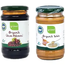 Grünn Organik Tahin 300 gr + Üzüm Pekmezi 380 gr