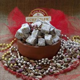 Gürbüzler 1 kg Antep Fıstıklı Kahveli Kuş Lokumu