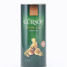 Gürsoy Rafine Fındık Yağı - 1lt Metal Teneke