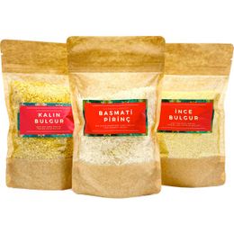 Guruyemiş Box 850 gr Pirinç Bulgur Bakliyat Paketi İnce Kalın Bulgur Basmati Pirinç
