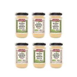 Gurvita 3 x 320 ml Jöle Kıvamında İlikli Sade Kemik Suyu + 3 x 320 ml Kuzu İlikli Kemik Suyu
