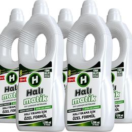 Halımatik 5x1200 ml Sıvı Halı Kilim Yolluk Vegan Çamaşır Deterjanı