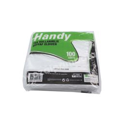 Handy Büyük Boy 100 Adetlik 5 Paket HDPE İş Temizlik Tek Kullanımlık Şeffaf Eldiven