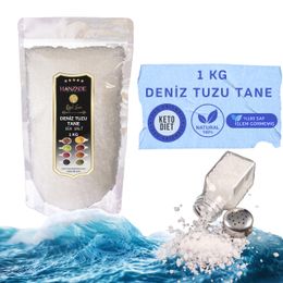 Hanzade Bitkisel 1 kg Tane Granül İyot İlavesiz Saf Deniz Tuzu