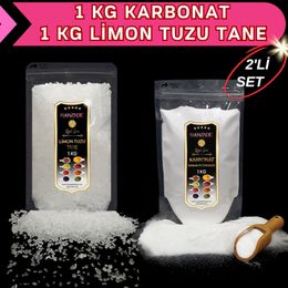 Hanzade Bitkisel 1 kg Tane Limon Tuzu + 1 kg Karbonat