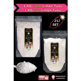 Hanzade Bitkisel 1 kg Tane Limon Tuzu + 1 kg Toz Limon Tuzu