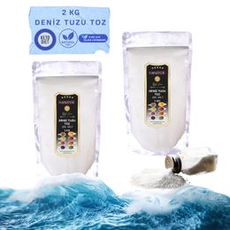 Hanzade Bitkisel 2x1 kg Toz Öğütülmüş İyot İlavesiz Saf Deniz Tuzu