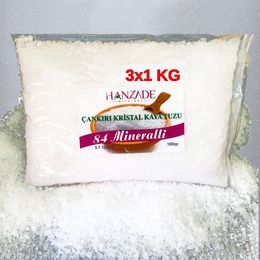 Hanzade Bitkisel 3 kg 84 Mineralli Çankırı Kristal Tane Kaya Tuzu