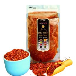 Hanzade Bitkisel  500 gr İnce Orta Acılı Pul Biber