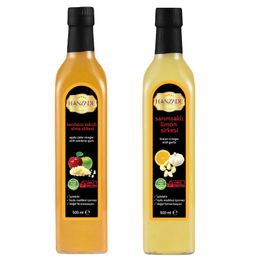 Hanzade Bitkisel 500 ml Sandaloz Sakızlı Elma Sirkesi + 500 ml Sarımsaklı Limon Sirkesi