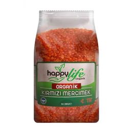 Happylife 1000 gr Organik Kırmızı Mercimek