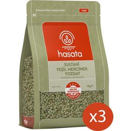 Hasata 3x1 kg Yozgat Sultani Yeşil Mercimek