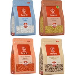 Hasata 4x1 kg Pirinç + Mercimek + Bulgur + Nohut