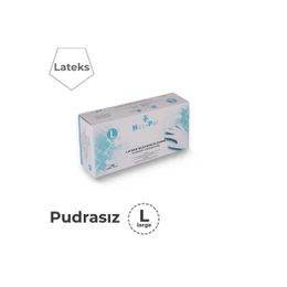 Haspet Large 100`lü Latex Pudrasız Muayene Eldiveni