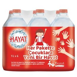 Hayat 6x1 lt Koruncuk Doğal Mineralli Su