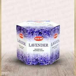 Hem 40 Adet Lavender Geri Akışlı Konik Tütsü