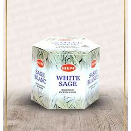 Hem 40 Adet White Sage Geri Akışlı Konik Tütsü