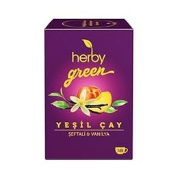 Herby 18'li Şeftali ve Vanilya Yeşil Çay