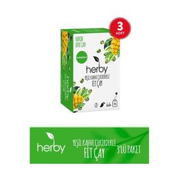 Herby 3'lü Yeşil Kahve Çekirdekli Fit Çay