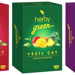 Herby 3'lü Yeşil Kahve Çekirdekli Fit Çay