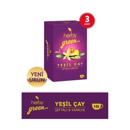 Herby 3x18'li Şeftali ve Vanilya Yeşil Çay