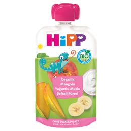 Hipp 100 gr Organik Mangolu Yoğurtlu Muzlu Şeftali Püresi