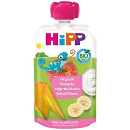 Hipp 100 gr Organik Mangolu Yoğurtlu Muzlu Şeftali Püresi