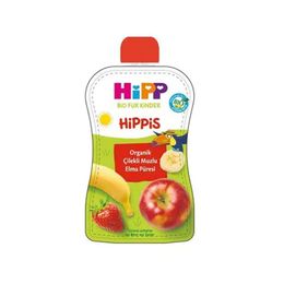 Hipp Organik Çilekli Muzlu 100 gr Elma Püresi