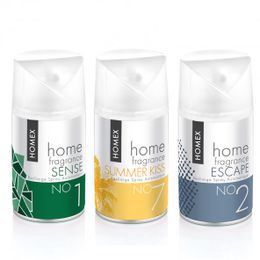 Homex Sense & Summer Kiss & Escape 3x260 ml Makine Yedek Oda Kokusu Sprey