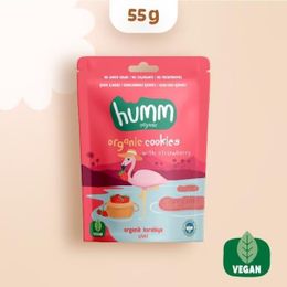 Humm 55 gr Organik Çilekli Kurabiye