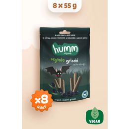 Humm 8x55 gr Organic Organik Vegan Zeytinli Grissini