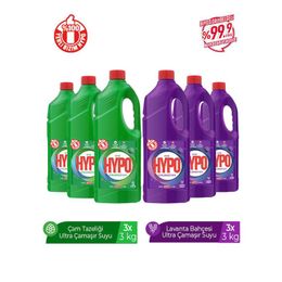 Hyper Hypo 3x3 kg Çam + 3x3 kg Lavanta Ultra Çamaşır Suyu