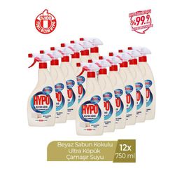 Hypo 12x750 ml Beyaz Sabun Kokulu Köpük Çamaşır Suyu