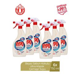 Hypo 6x750 ml Beyaz Sabun Kokulu Köpük Çamaşır Suyu