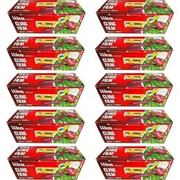 İlka 10 Paket 30 cm 500 mt Şeffaf Mutfak Rulo Streç Film Folyo