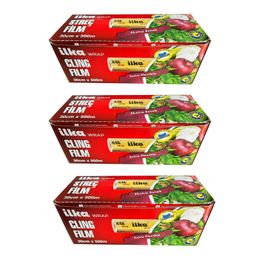 İlka 3 Paket 30 cm 500 mt Şeffaf Mutfak Rulo Streç Film Folyo