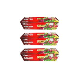 İlka 3 Paket 45 cm 500 mt Şeffaf Mutfak Rulo Streç Film Folyo