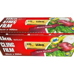 İlka 30 cm 500 mt Şeffaf Mutfak Rulo Streç Film Folyo