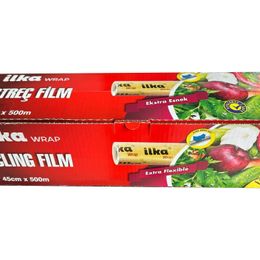 İlka 45 cm 500 mt Şeffaf Mutfak Rulo Streç Film Folyo