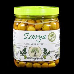 İzorya Doğal Mut Çizik Yeşil Zeytin 900 gr