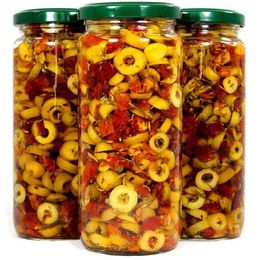 İzorya Zeytunca 450 gr Domates Soslu Yeşil Zeytin