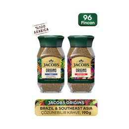 Jacobs 95 gr Origins Brazil + 95 gr Southeast Asia Çözüneblir Kahve