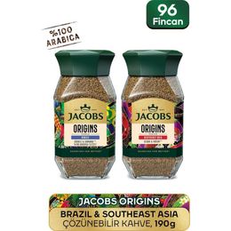 Jacobs 95 gr Origins Brazil + 95 gr Southeast Asia Çözüneblir Kahve