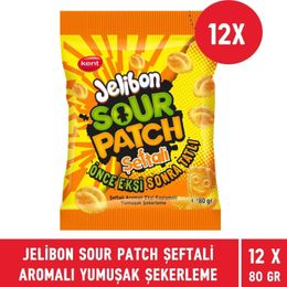 Jelibon 80 gr Sour Patch Şeftali Aromalı Yumuşak Şekerleme