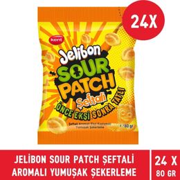 Jelibon 80 gr Sour Patch Şeftali Aromalı Yumuşak Şekerleme